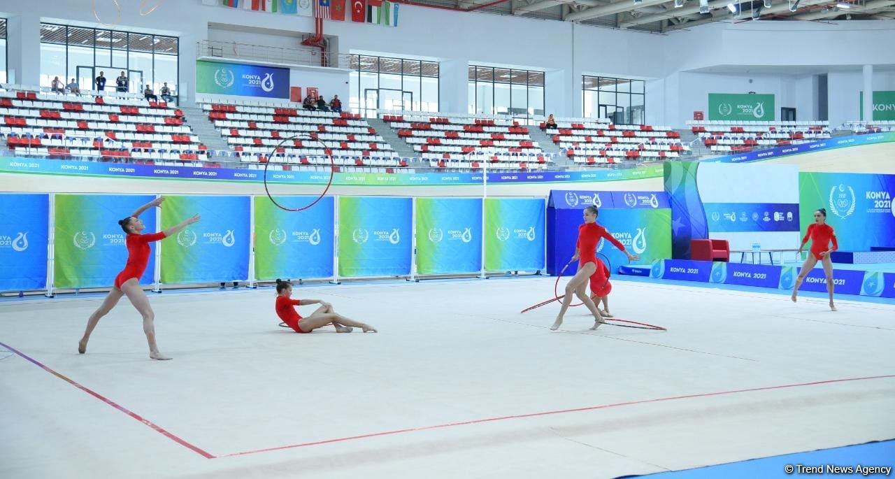 Group team of Azerbaijan in rhythmic gymnastics win silver in program with five hoops (PHOTO)
