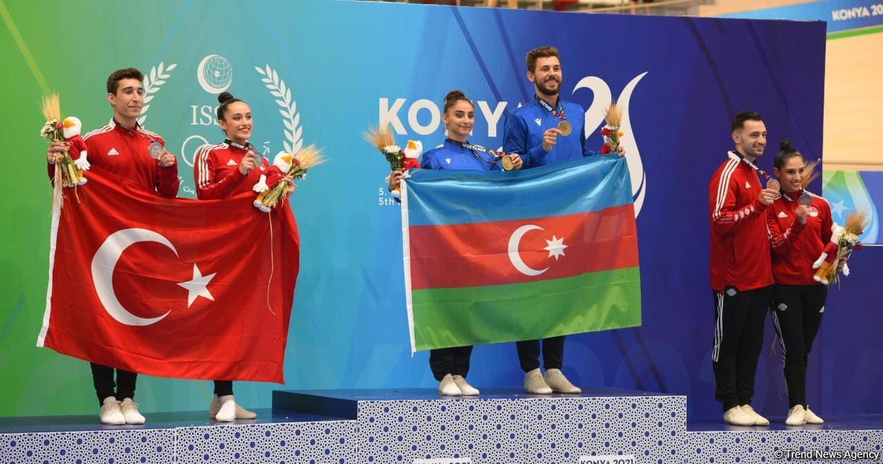 Azerbaijani aerobic gymnastics team grabs medals at V Islamic Solidarity Games (PHOTO)
