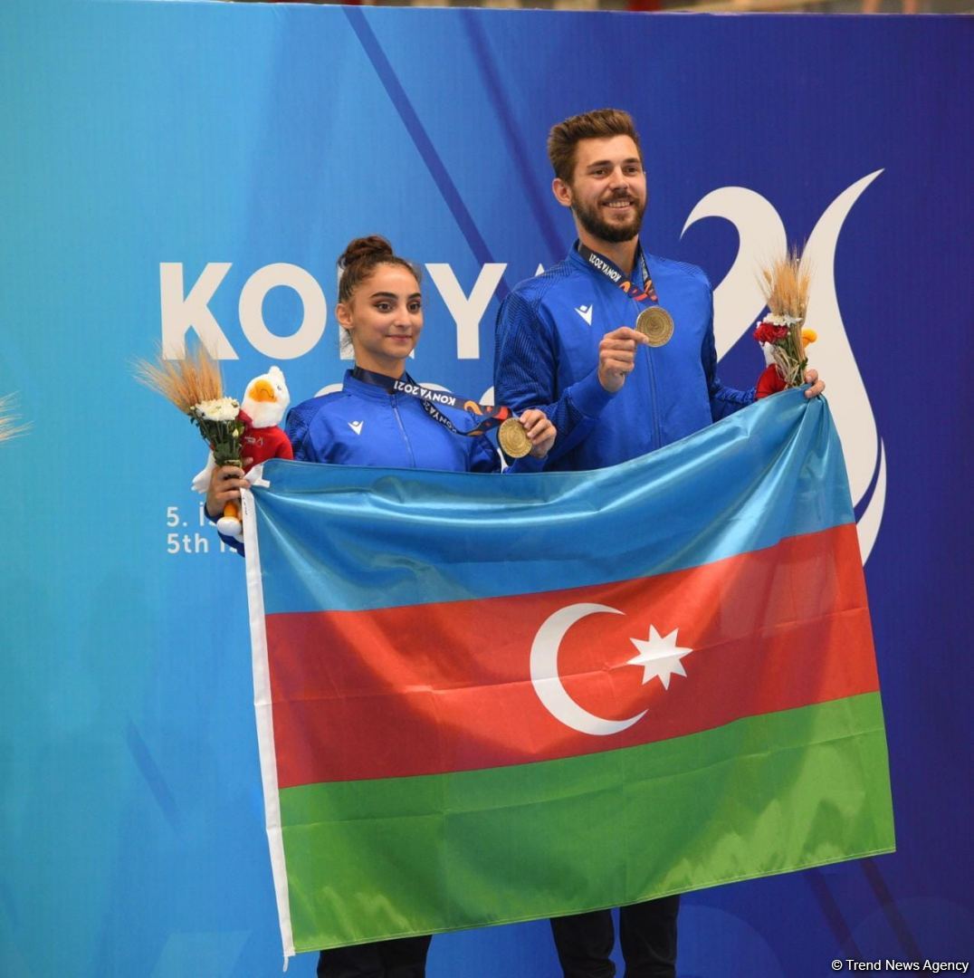 Azerbaijani aerobic gymnastics team grabs medals at V Islamic Solidarity Games (PHOTO)