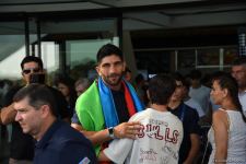 Azerbaijani participants of V Islamic Solidarity Games return home (PHOTO/VIDEO)