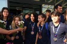 Azerbaijani participants of V Islamic Solidarity Games return home (PHOTO/VIDEO)