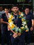 Azerbaijani participants of V Islamic Solidarity Games return home (PHOTO/VIDEO)