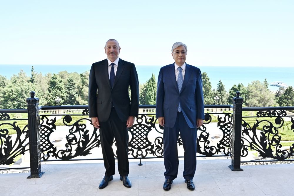Azerbaijani, Kazakh presidents view project of Center for the Development of Creativity named after Kurmangazy, which will be built for children in Fuzuli (PHOTO/VIDEO)