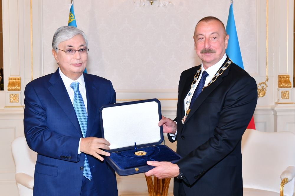 President of Azerbaijan Ilham Aliyev awarded highest order of Kazakhstan “Altyn Kyran” – “Golden Eagle” (PHOTO/VIDEO)