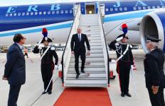 President Ilham Aliyev arrives in Italy for working visit (PHOTO/VIDEO)