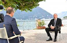 President Ilham Aliyev interviewed by Italian “Il Sole 24 Ore” newspaper in Cernobbio (PHOTO/VIDEO) (UPDATE)