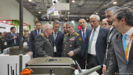 Azerbaijani defense minister, chief of Turkish Armed Forces' General Staff visit ADEX exhibition (PHOTO)