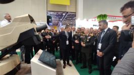 Azerbaijani defense minister, chief of Turkish Armed Forces' General Staff visit ADEX exhibition (PHOTO)