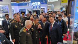 Azerbaijani defense minister, chief of Turkish Armed Forces' General Staff visit ADEX exhibition (PHOTO)