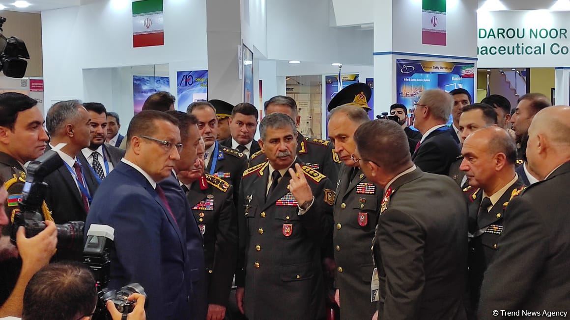Azerbaijani defense minister, chief of Turkish Armed Forces' General Staff visit ADEX exhibition (PHOTO)