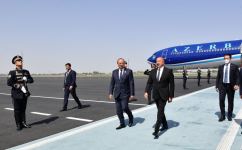President Ilham Aliyev arrives in Uzbekistan for visit (PHOTO/VIDEO)