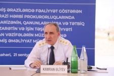 Azerbaijan's prosecutor general holding operational meeting in liberated Aghdam (PHOTO)