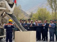 Groundbreaking ceremony of Aghband highway bridge takes place on Azerbaijan-Iran border (PHOTO)