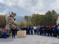 Groundbreaking ceremony of Aghband highway bridge takes place on Azerbaijan-Iran border (PHOTO)