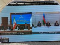 Groundbreaking ceremony of Aghband highway bridge takes place on Azerbaijan-Iran border (PHOTO)