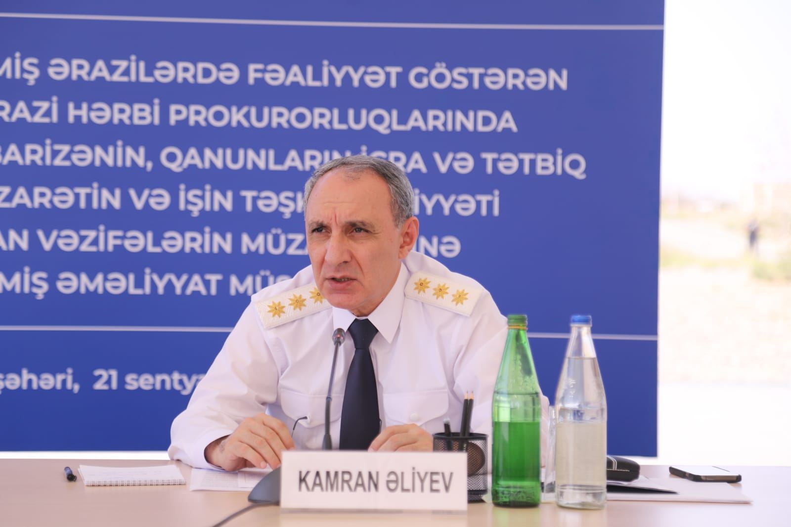 Azerbaijan's prosecutor general holding operational meeting in liberated Aghdam (PHOTO)