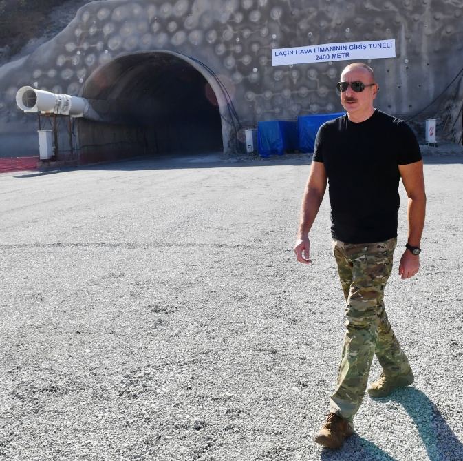 President Ilham Aliyev gets acquainted with tunnel under construction on Kalbajar-Lachin highway (PHOTO/VIDEO)