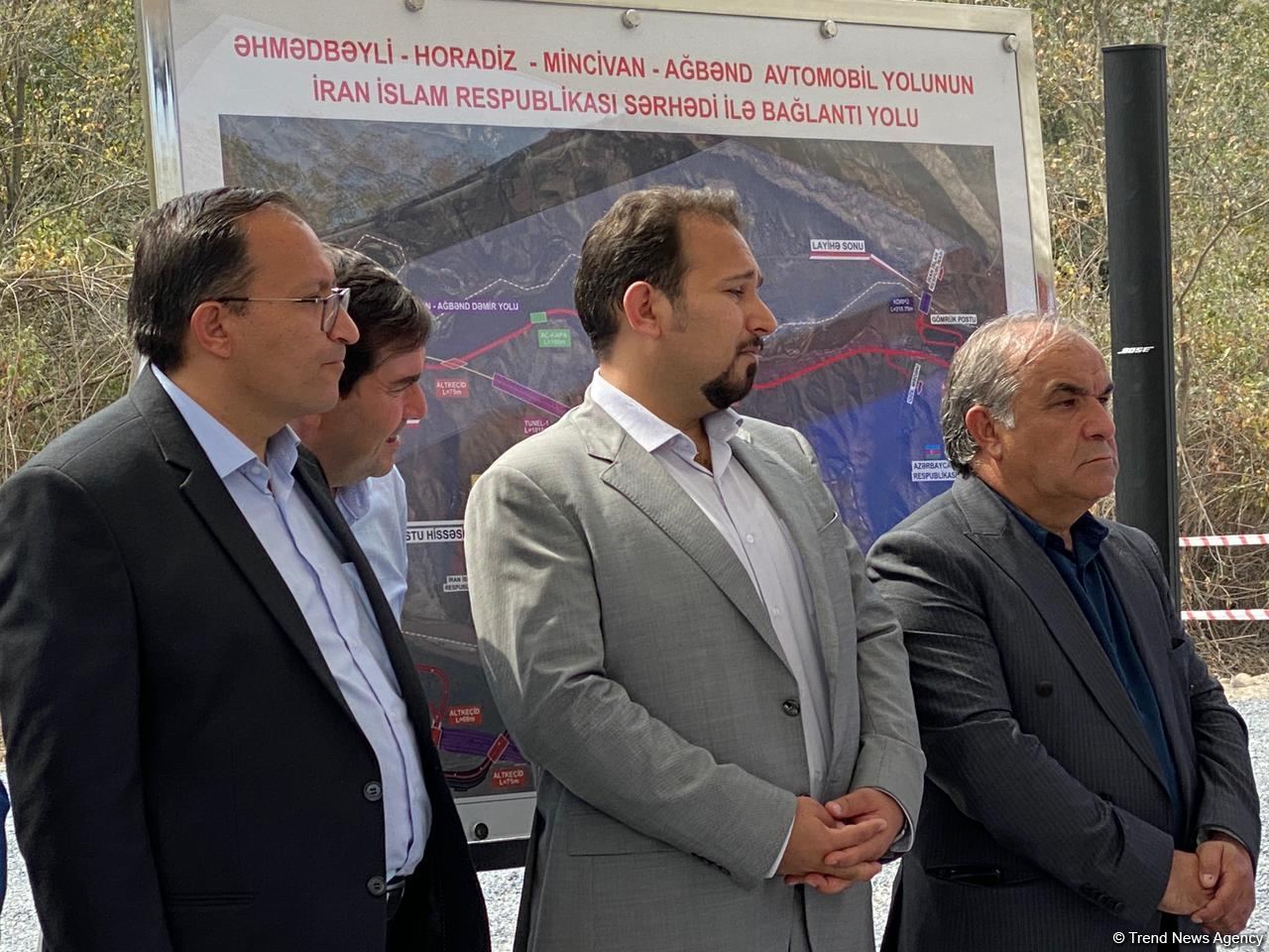 Groundbreaking ceremony of Aghband highway bridge takes place on Azerbaijan-Iran border (PHOTO)