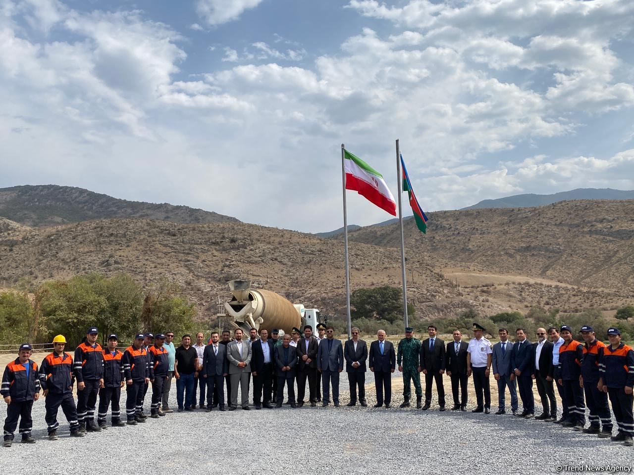 Groundbreaking ceremony of Aghband highway bridge takes place on Azerbaijan-Iran border (PHOTO)