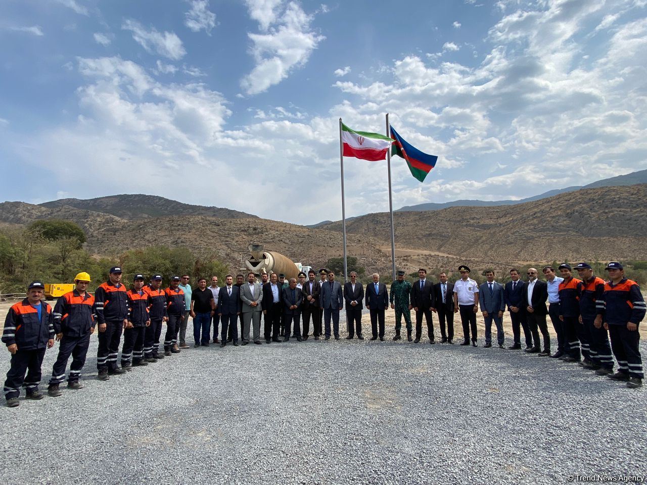 Groundbreaking ceremony of Aghband highway bridge takes place on Azerbaijan-Iran border (PHOTO)