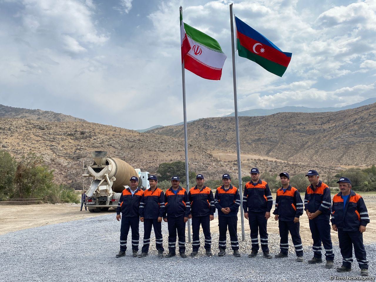 Groundbreaking ceremony of Aghband highway bridge takes place on Azerbaijan-Iran border (PHOTO)