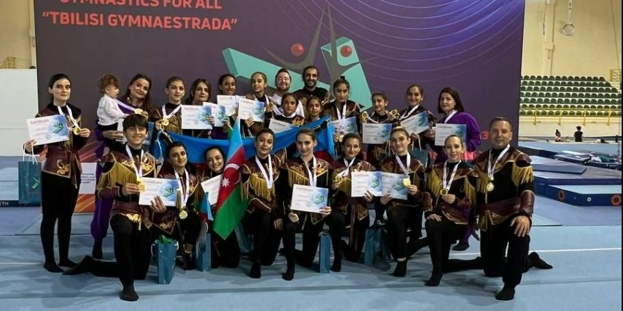 Azerbaijani gymnastic teams take first place in gymnaestrada held in Tbilisi