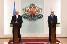 Azerbaijani, Bulgarian presidents make press statements (PHOTO)