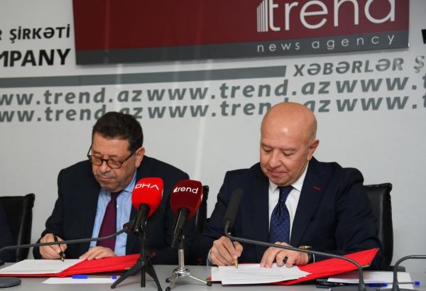 Trend, Turkish DHA news agencies sign agreements to launch new projects (PHOTO/VIDEO)