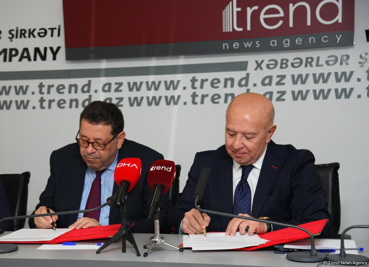 Trend, Turkish DHA news agencies sign agreements to launch new projects (PHOTO/VIDEO)