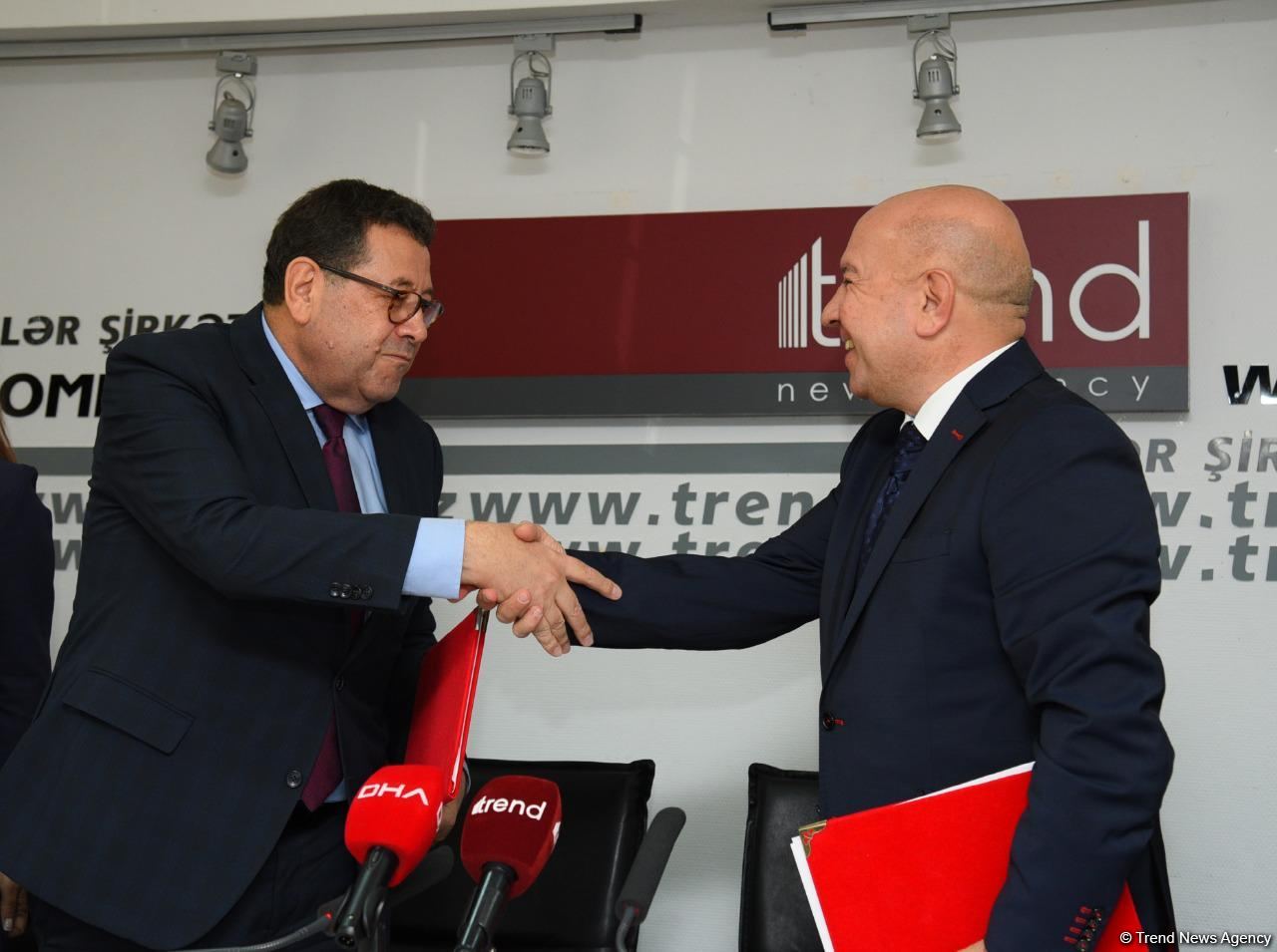 Trend, Turkish DHA news agencies sign agreements to launch new projects (PHOTO/VIDEO)