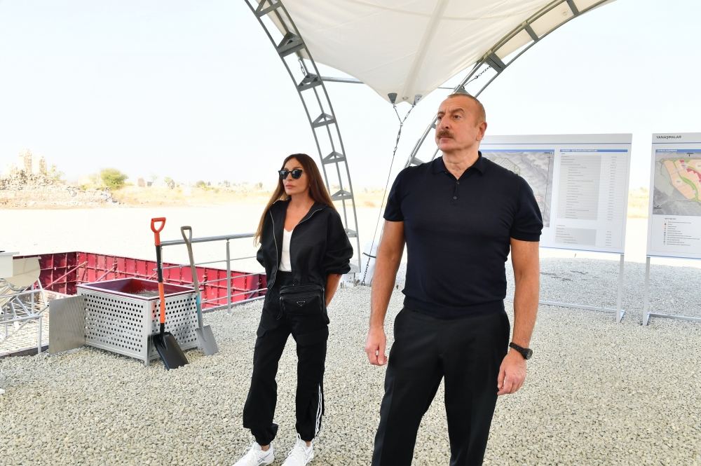 President Ilham Aliyev, First Lady Mehriban Aliyeva attend foundation laying ceremony for Kangarli village of Aghdam district (PHOTO/VIDEO)