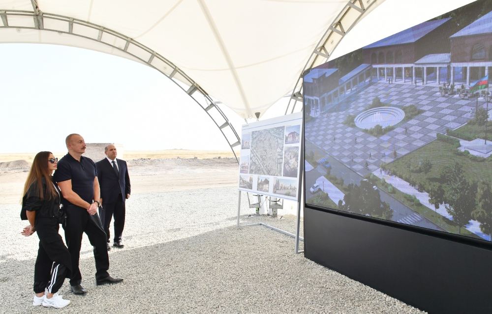 President Ilham Aliyev, First Lady Mehriban Aliyeva attend foundation laying ceremony for Kangarli village of Aghdam district (PHOTO/VIDEO)