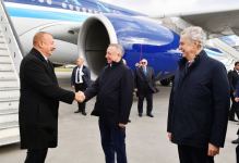 President Ilham Aliyev arrives to Saint Petersburg with working visit (PHOTO/VIDEO)