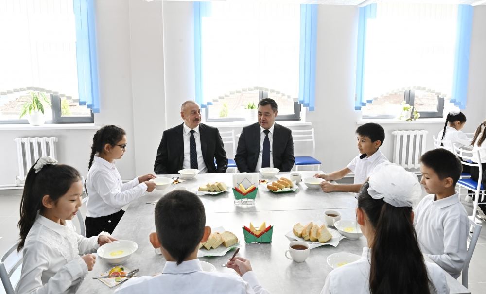 President Ilham Aliyev participates in inauguration of School-Gymnasium educational complex named after Heydar Aliyev in Bishkek (PHOTO/VIDEO)