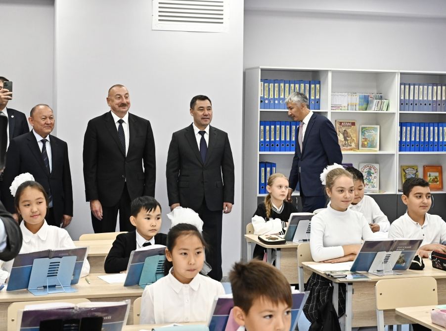 President Ilham Aliyev participates in inauguration of School-Gymnasium educational complex named after Heydar Aliyev in Bishkek (PHOTO/VIDEO)