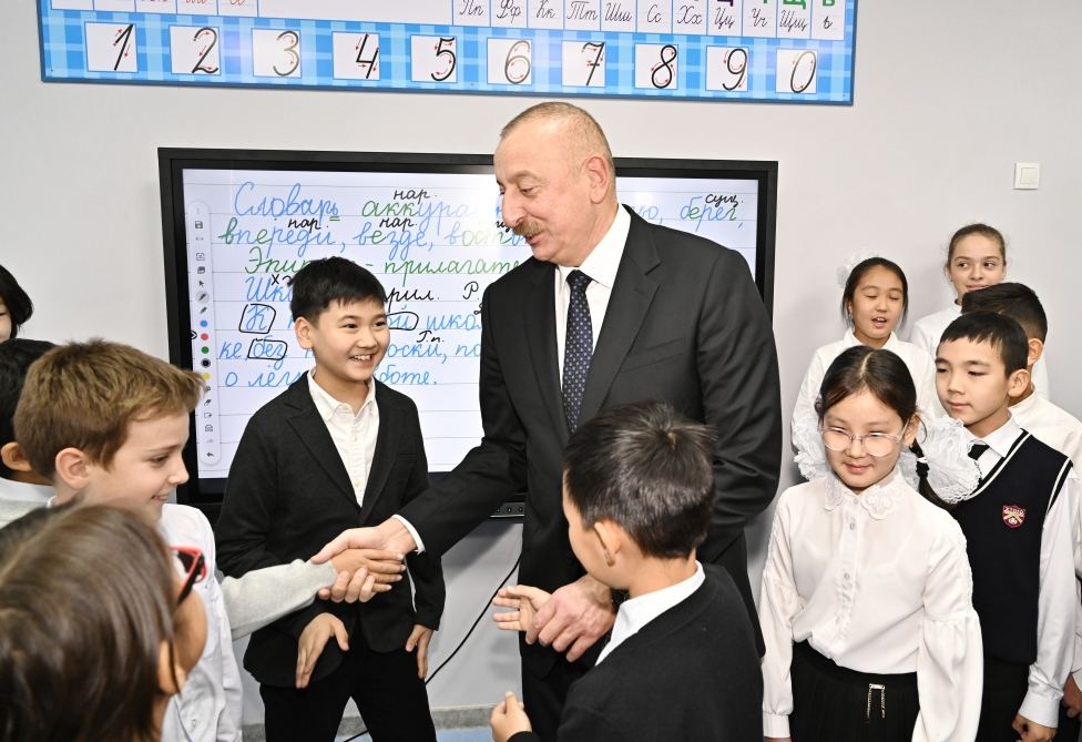 President Ilham Aliyev participates in inauguration of School-Gymnasium educational complex named after Heydar Aliyev in Bishkek (PHOTO/VIDEO)