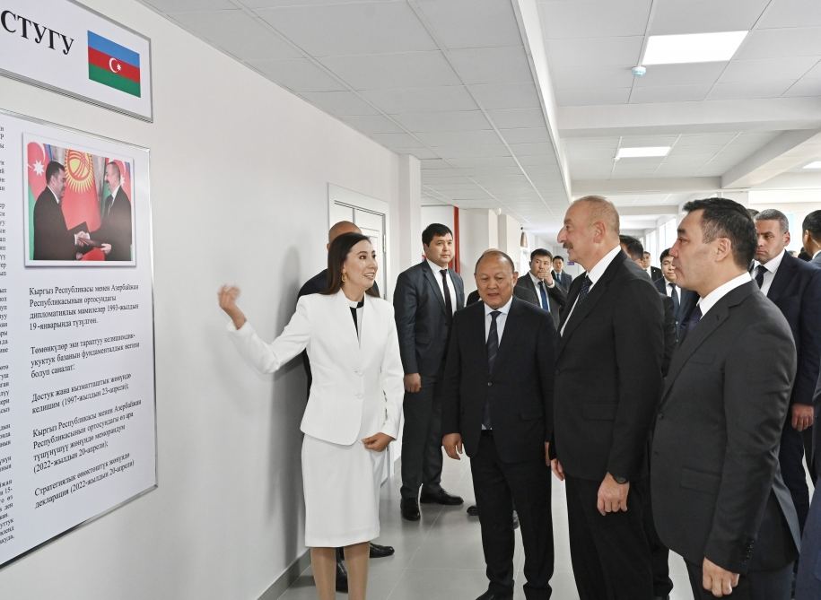 President Ilham Aliyev participates in inauguration of School-Gymnasium educational complex named after Heydar Aliyev in Bishkek (PHOTO/VIDEO)