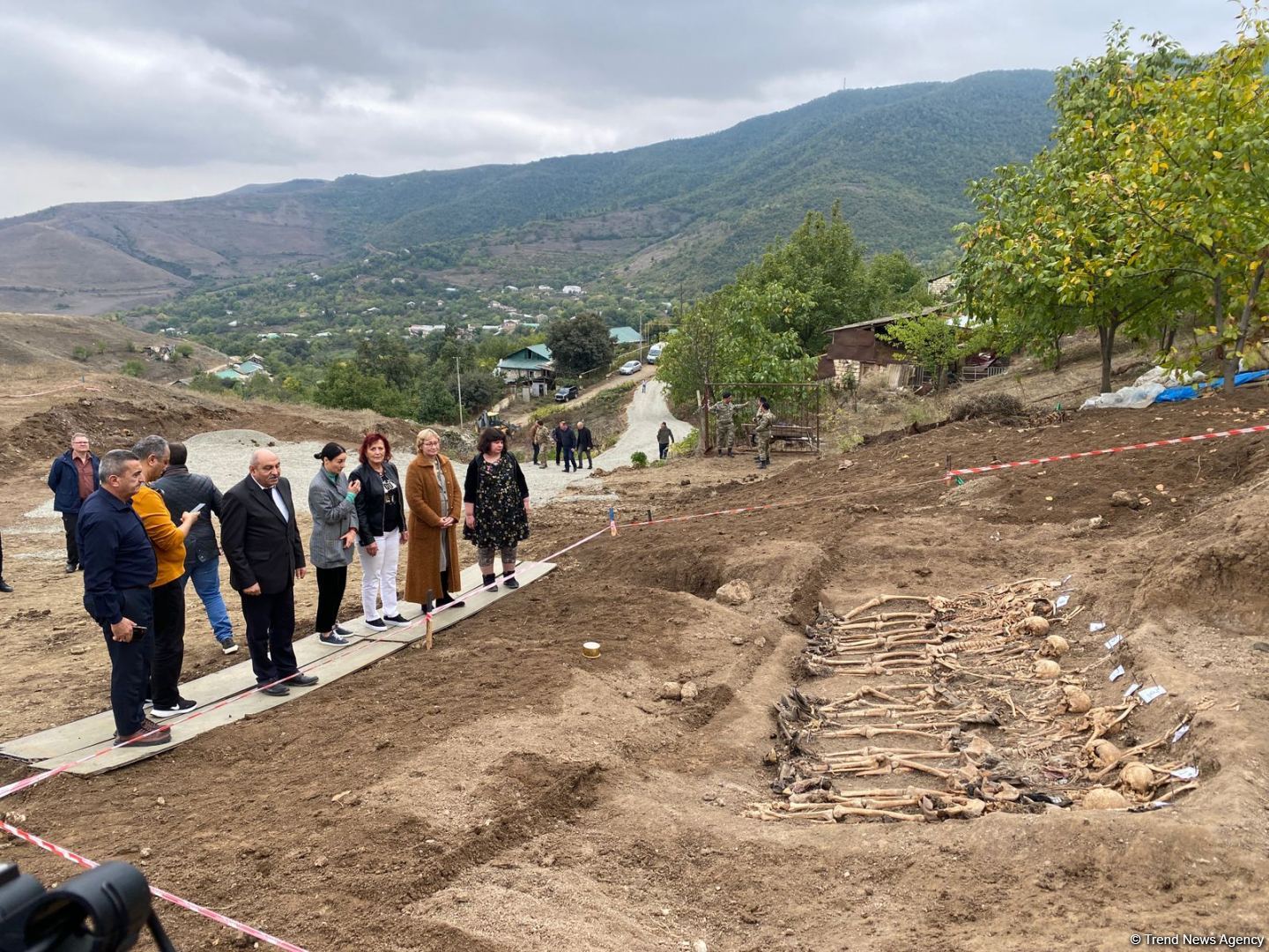 Foreign experts, NGO representatives visit mass grave site in Azerbaijan's Edilli (PHOTO)