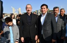 President Ilham Aliyev and First Lady Mehriban Aliyeva talk to residents of Aghali village, inquire about their conditions (PHOTO/VIDEO)