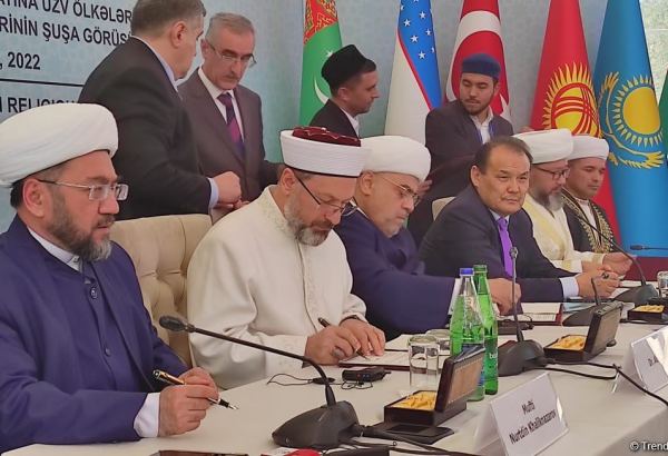 Founding document of Council of Heads of Muslim Religious Administrations of OTS signed in Azerbaijan's Shusha (PHOTO)