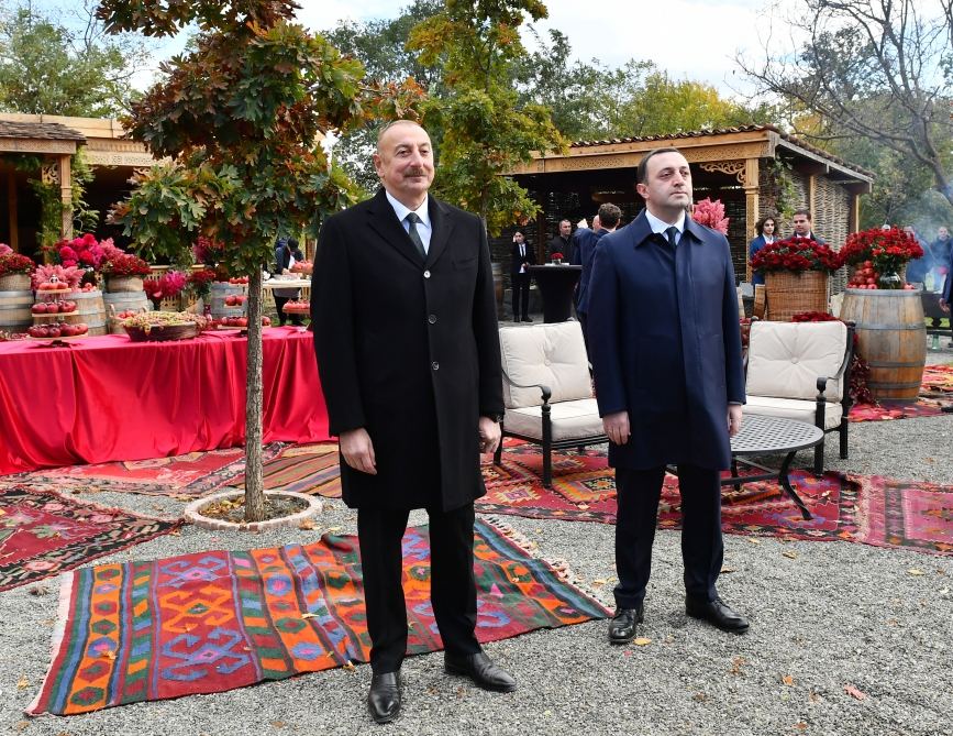 President Ilham Aliyev, Georgian PM Irakli Garibashvili participate in cultural program at Château Mukhrani (PHOTO/VIDEO)