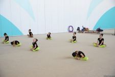 Azerbaijan's National Gymnastics Arena hosting training camps for athletes from Mingachevir (PHOTO)