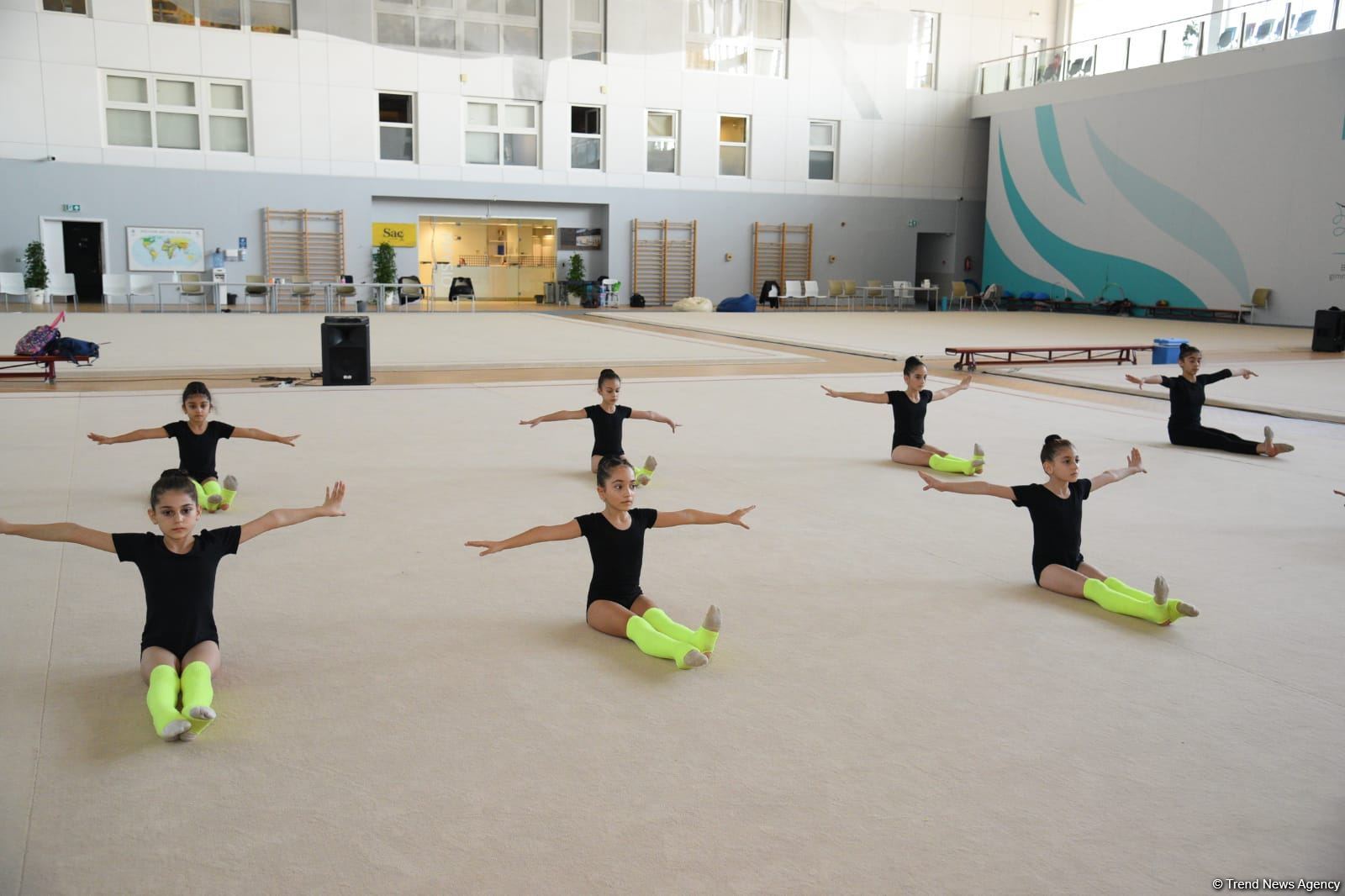 Azerbaijan's National Gymnastics Arena hosting training camps for athletes from Mingachevir (PHOTO)