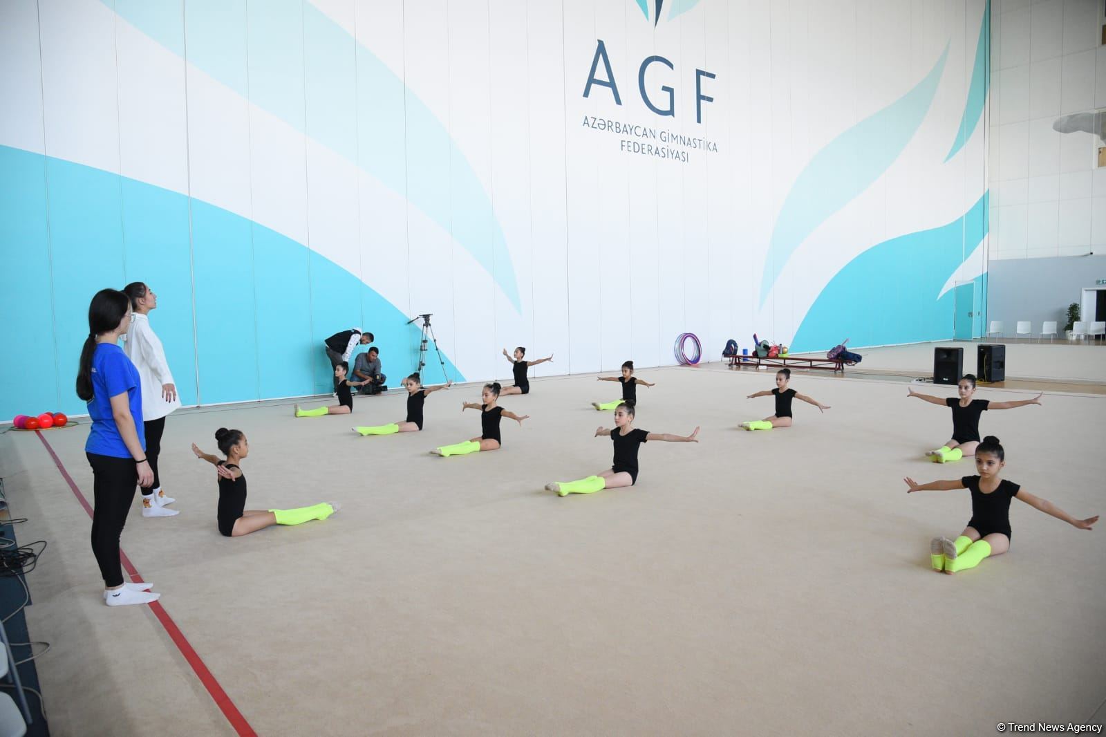Azerbaijan's National Gymnastics Arena hosting training camps for athletes from Mingachevir (PHOTO)