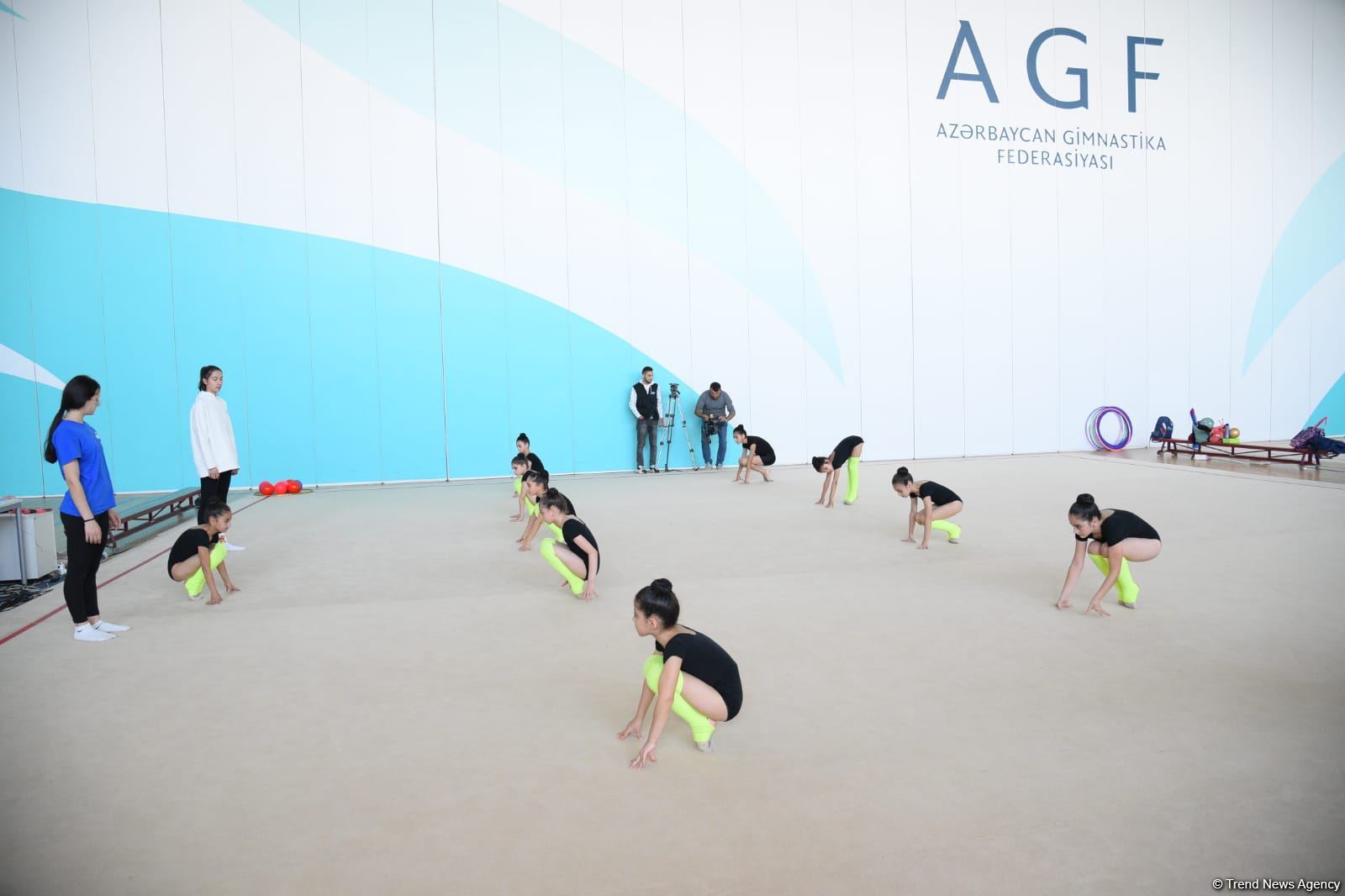 Azerbaijan's National Gymnastics Arena hosting training camps for athletes from Mingachevir (PHOTO)