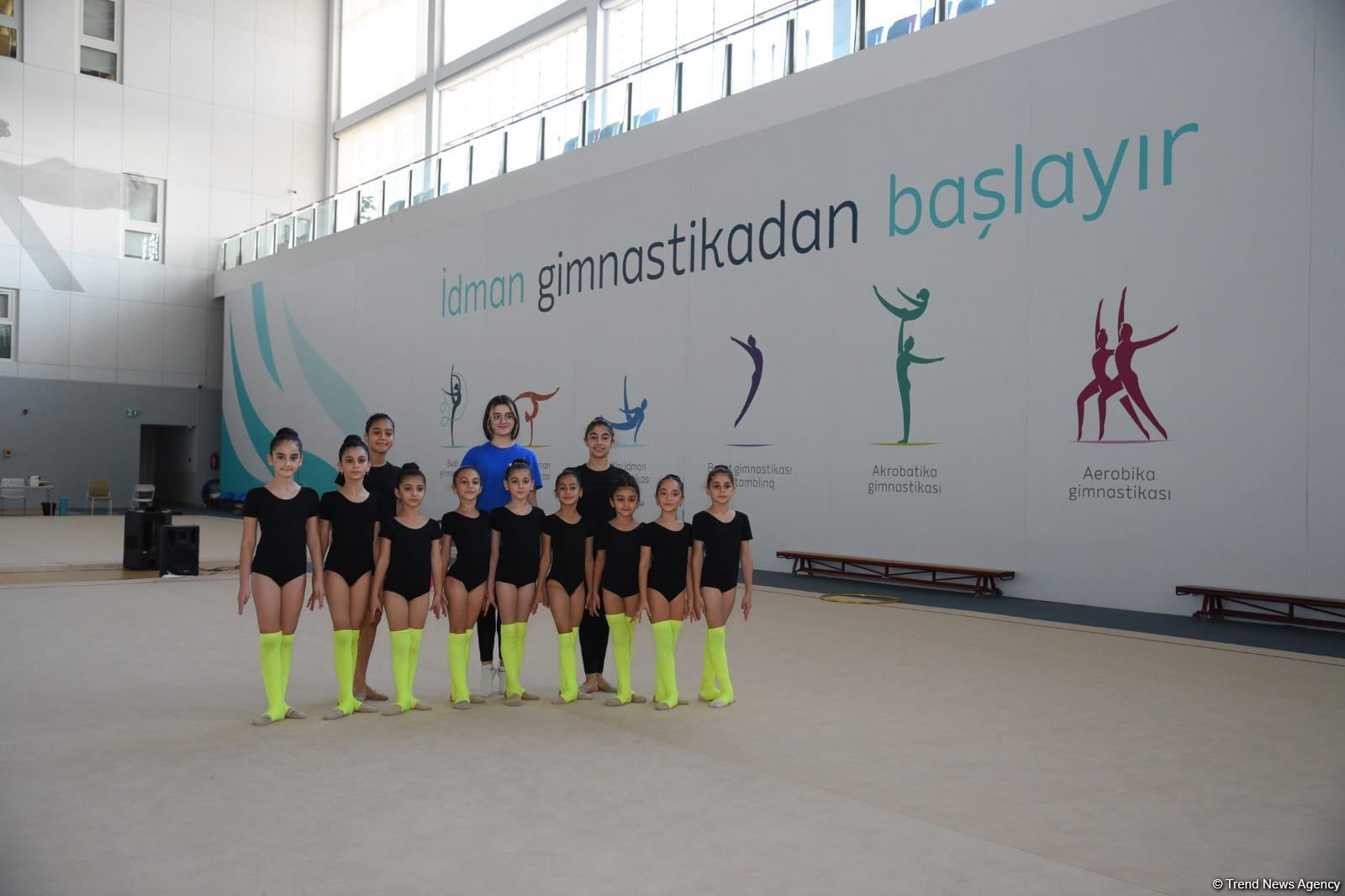 Azerbaijan's National Gymnastics Arena hosting training camps for athletes from Mingachevir (PHOTO)