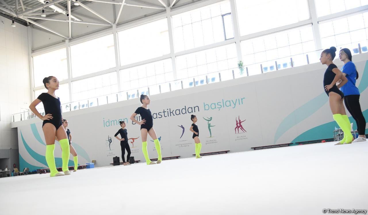 Azerbaijan's National Gymnastics Arena hosting training camps for athletes from Mingachevir (PHOTO)