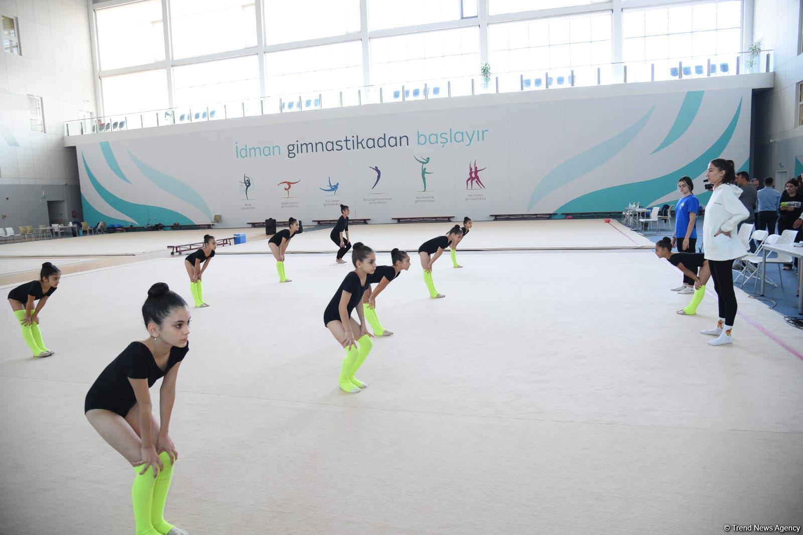 Azerbaijan's National Gymnastics Arena hosting training camps for athletes from Mingachevir (PHOTO)
