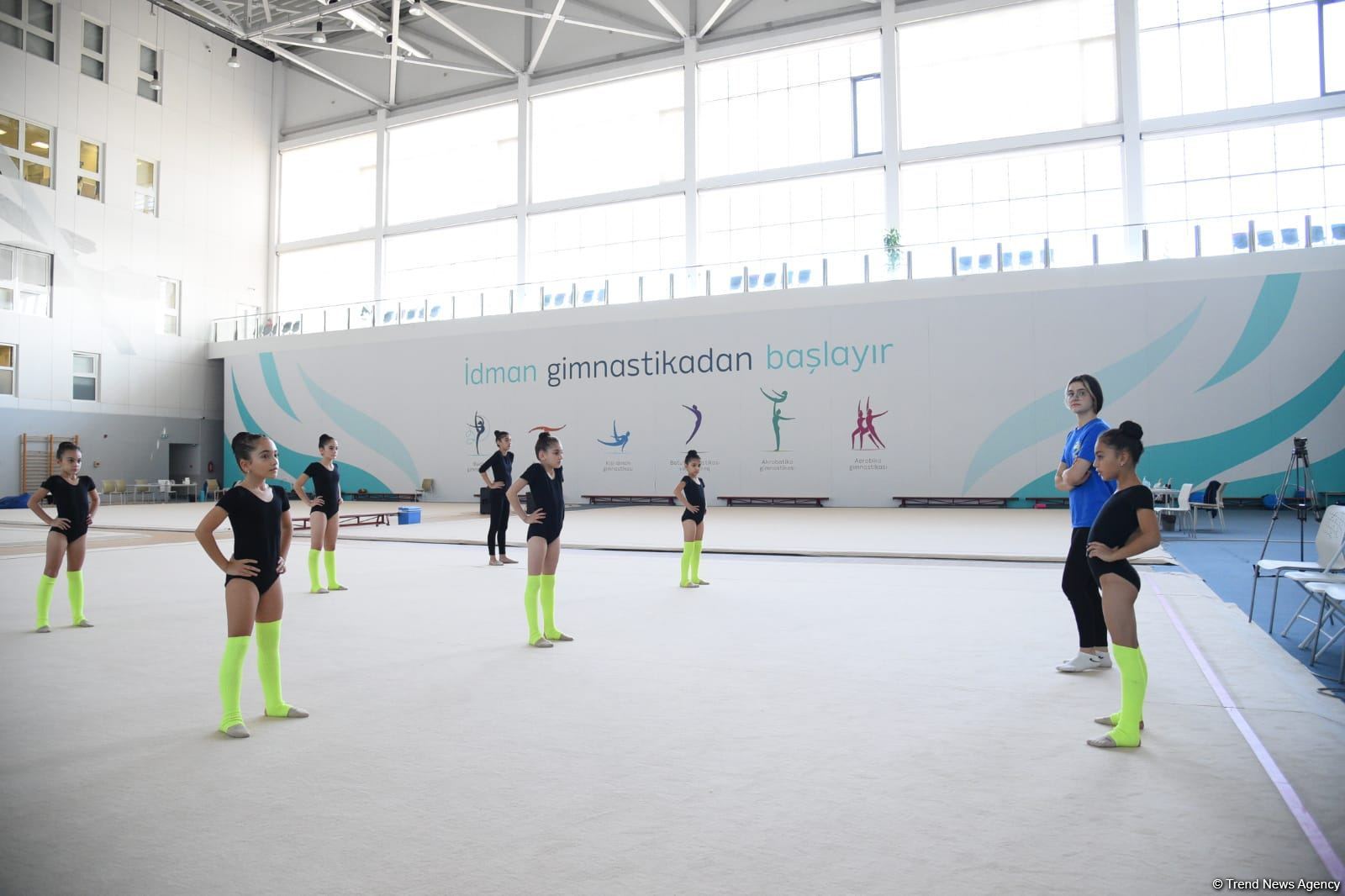 Azerbaijan's National Gymnastics Arena hosting training camps for athletes from Mingachevir (PHOTO)