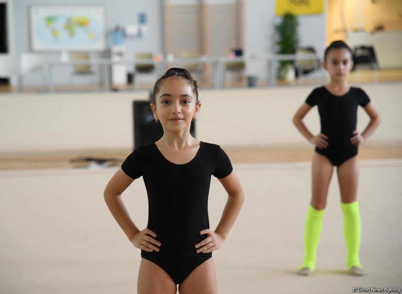 Azerbaijan's National Gymnastics Arena hosting training camps for athletes from Mingachevir (PHOTO)